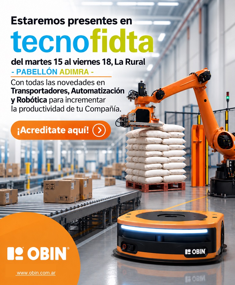 OBIN estará presente en Tecnofidta, en La Rural, Pabellón ADIMRA ¡Te esperamos!